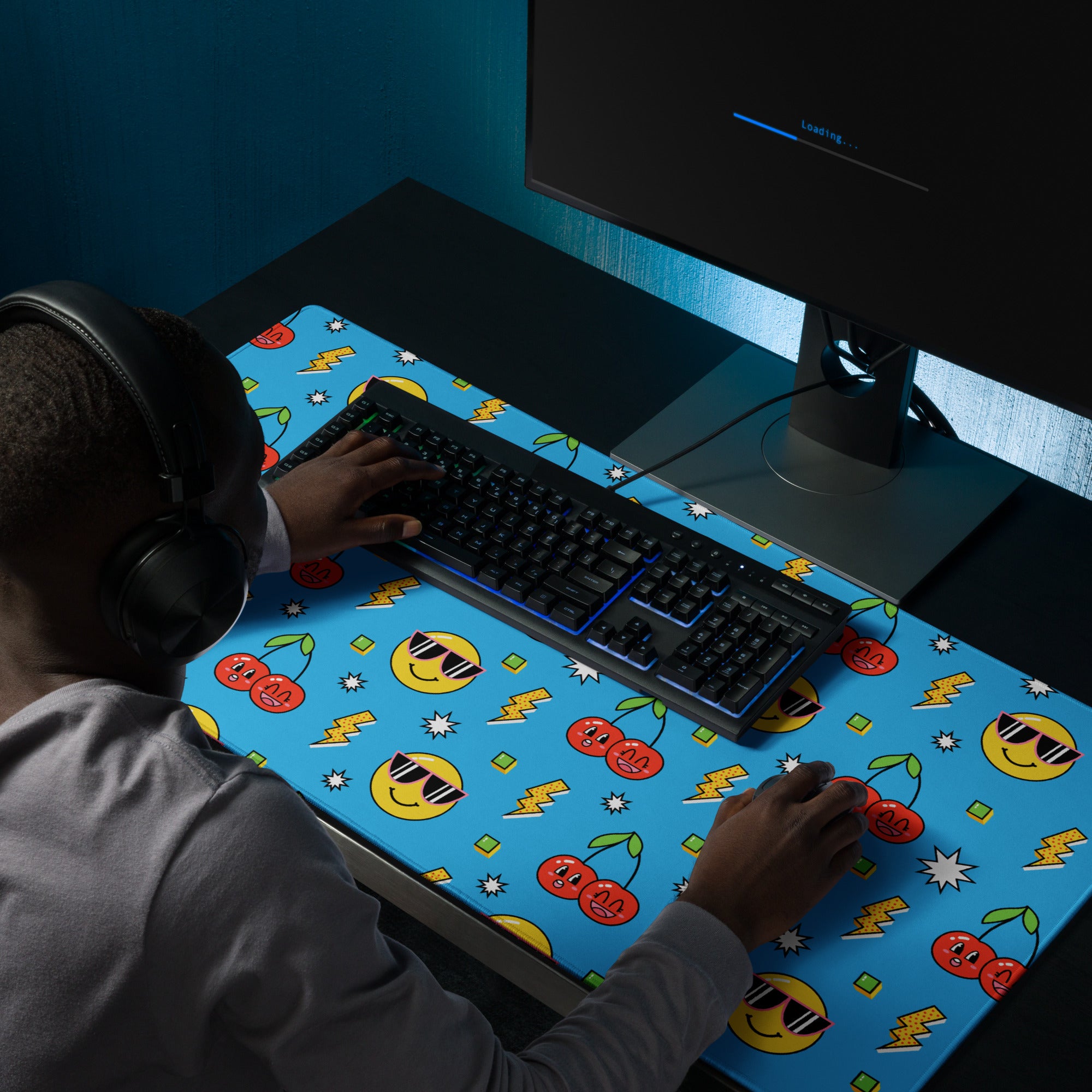 Tapis de souris gaming XXL - Cool smiley