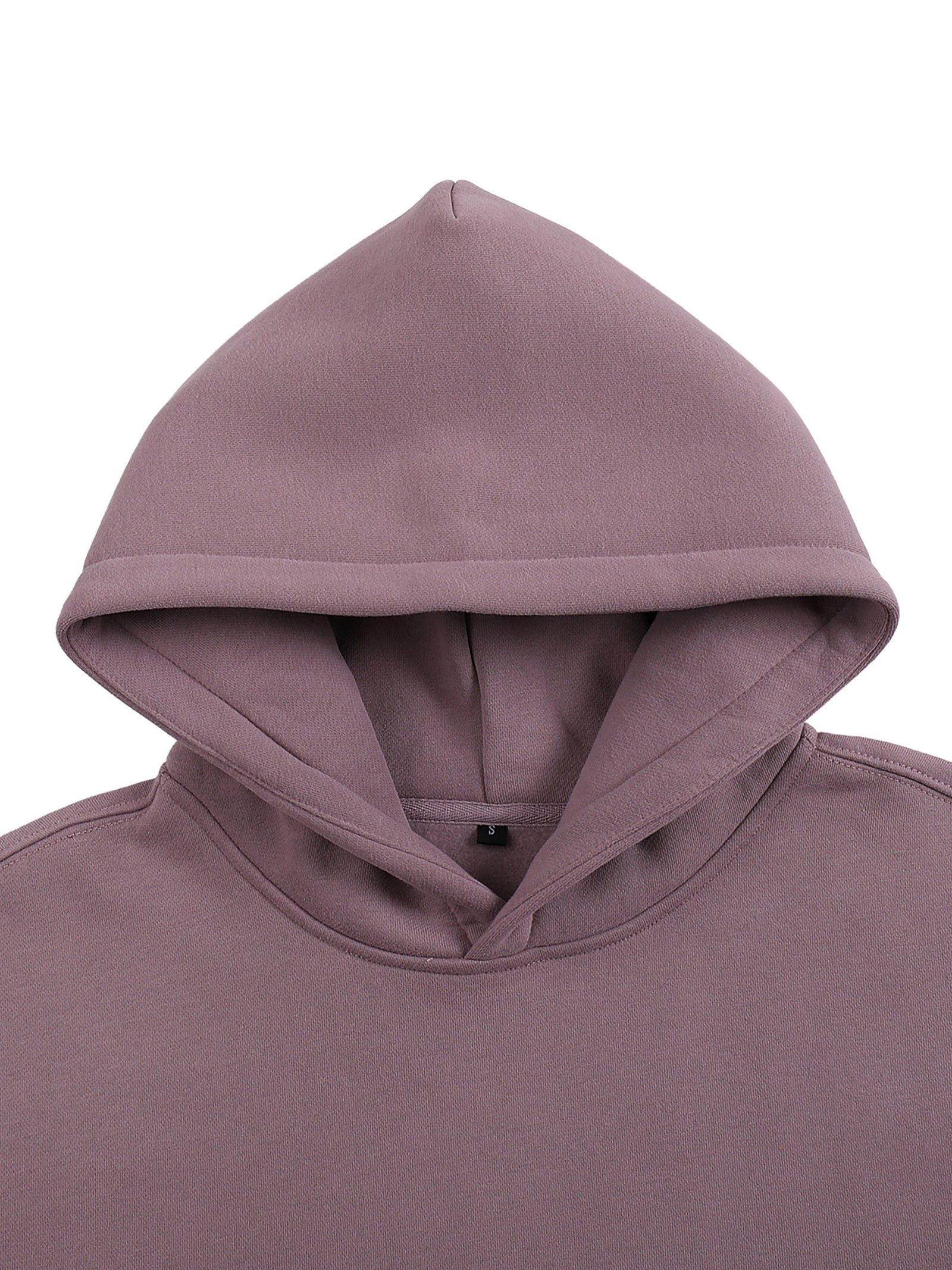 Detail de la capuche doublee du hoodie belge oversize Le Pays de la Frite