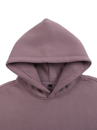 Detail de la capuche doublee du hoodie belge oversize Le Pays de la Frite
