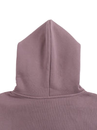 Capuche du hoodie belge Le Pays de la Frite vue de profil, coupe oversize