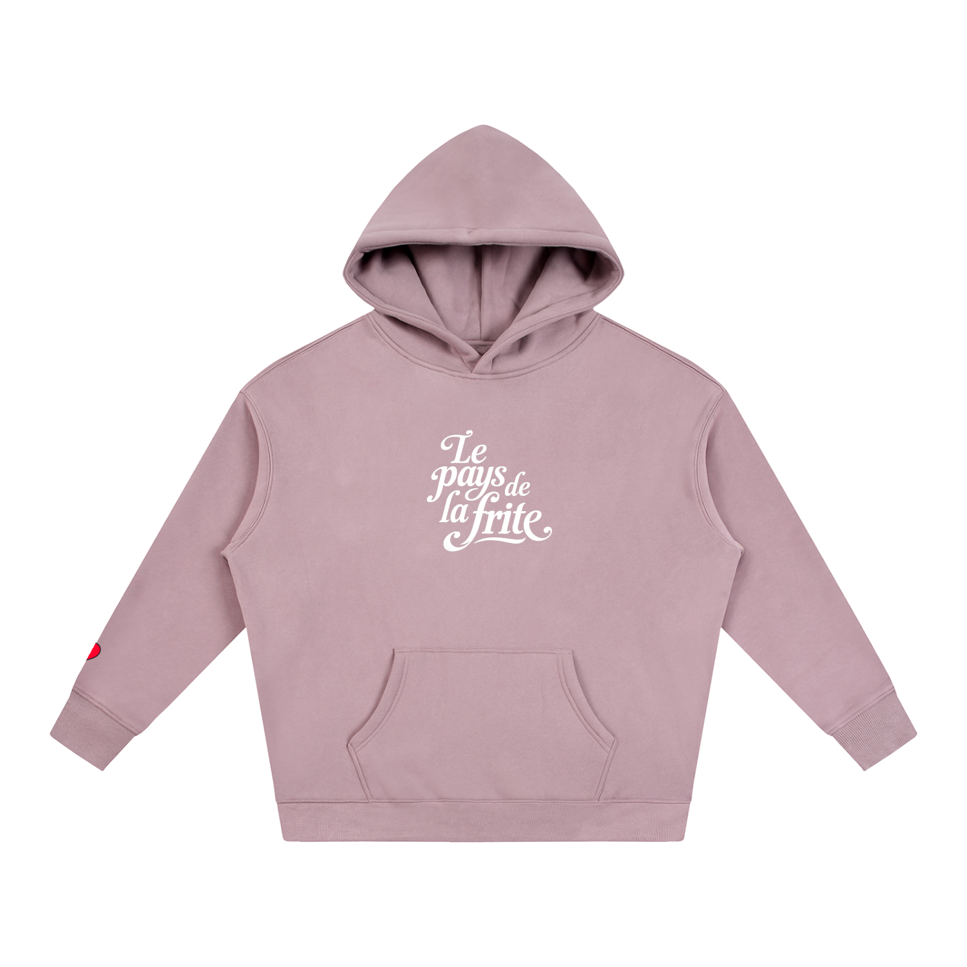 Hoodie belge original Le Pays de la Frite mauve, sweat a capuche oversize CHT M Boutique