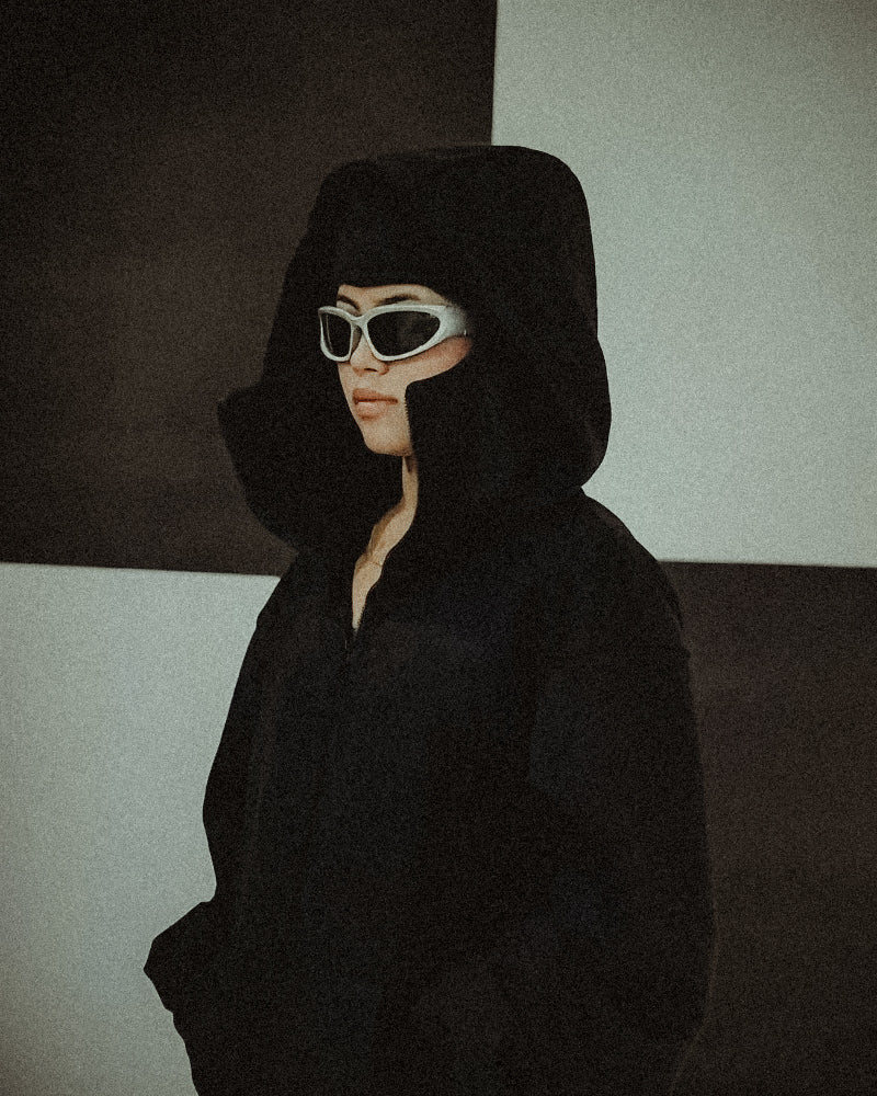 Hoodie oversize double capuche hiver homme