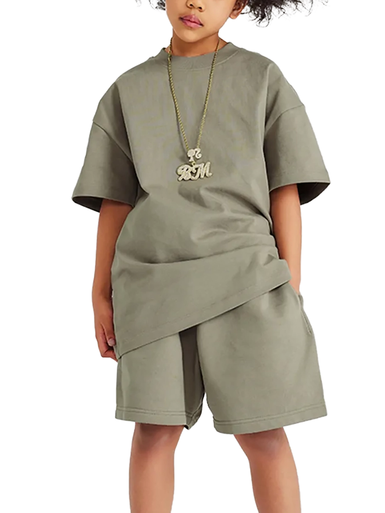 T-shirt oversized enfant Samouraï - imprimé guerrier japonais à cheval et vague