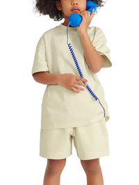 T-shirt oversized enfant Samouraï - imprimé guerrier japonais à cheval et vague