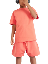 T-shirt oversized enfant Samouraï - imprimé guerrier japonais à cheval et vague