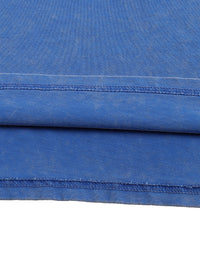 Détail de l'ourlet du t-shirt oversized Bushido, surpiqûres sur coton délavé effet neige