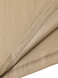Macro des coutures et de la maille du t-shirt oversized 330 g/m2 - finitions du coton épais