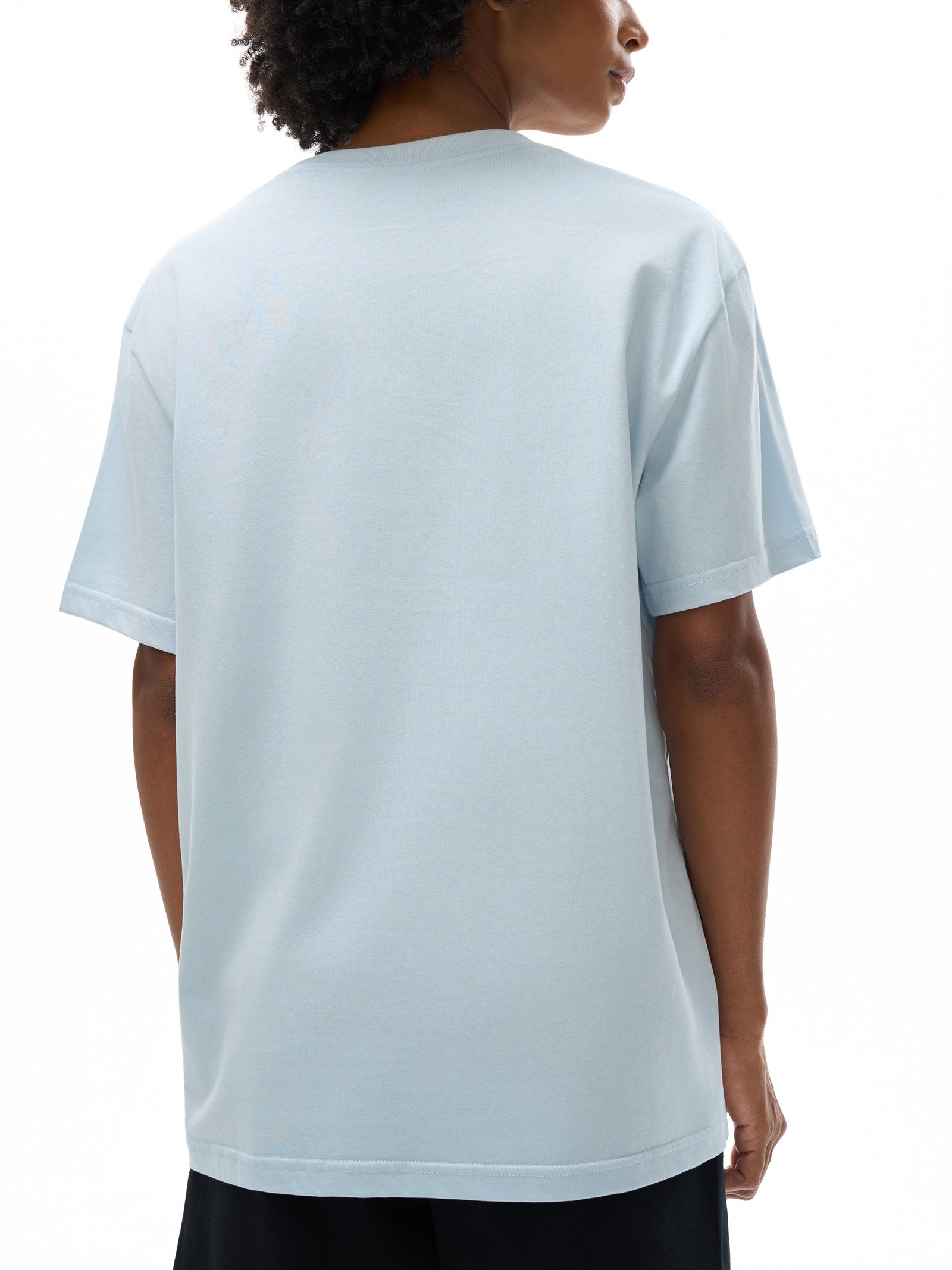 Mannequin vu de dos en t-shirt coton - tombé droit du dos, sans imprimé