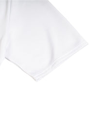 Dos du t-shirt oversized stranger en blanc uni - manches raglan et épaules larges
