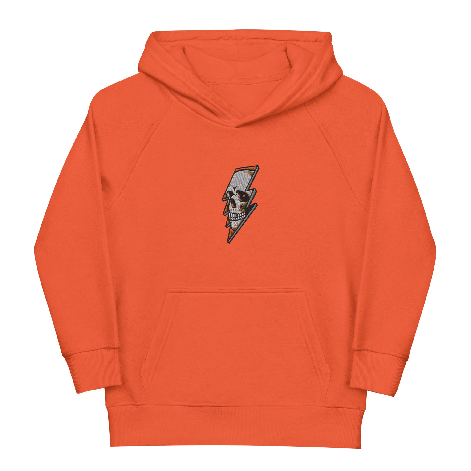 Pull à capuche brodé pour enfants - Thunder Skull