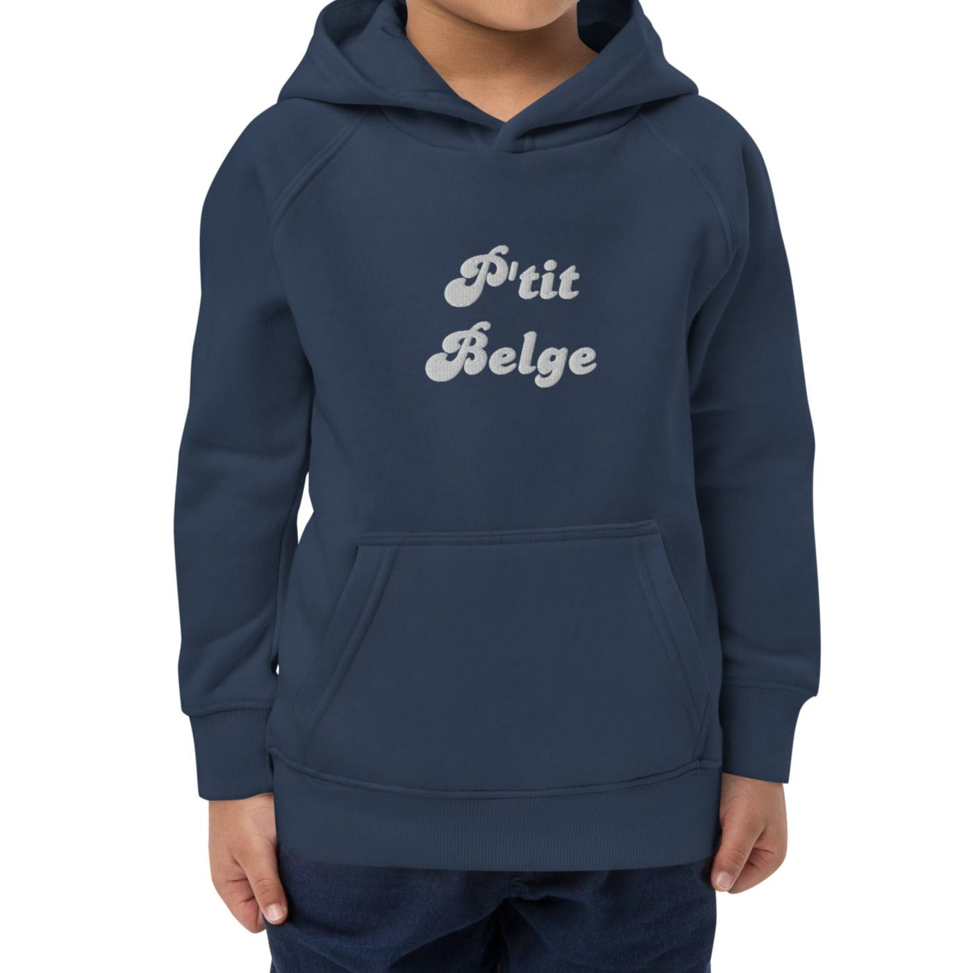 Pull à capuche brodé pour enfants - "P'tit Belge"
