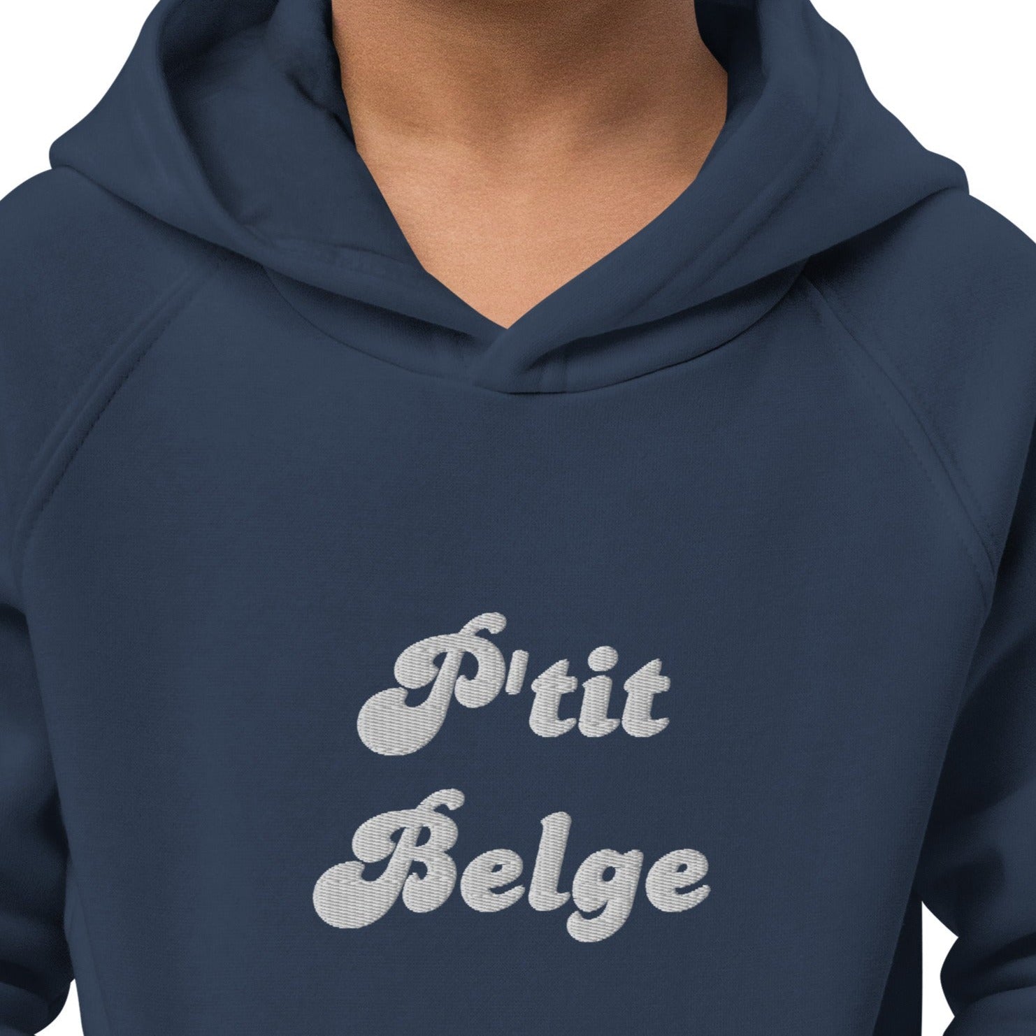 Pull à capuche brodé pour enfants - "P'tit Belge"