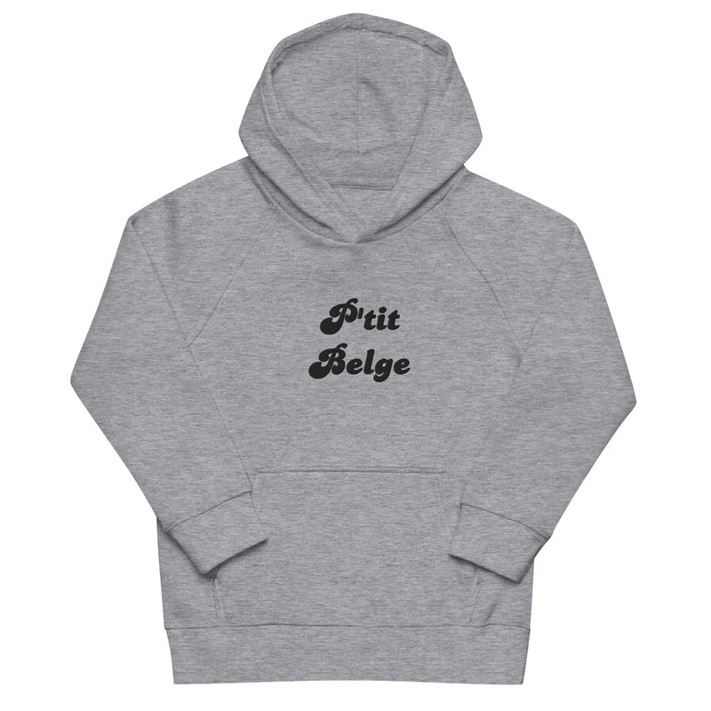Pull capuche écologique pour enfants brodé "P'tit Belge"
