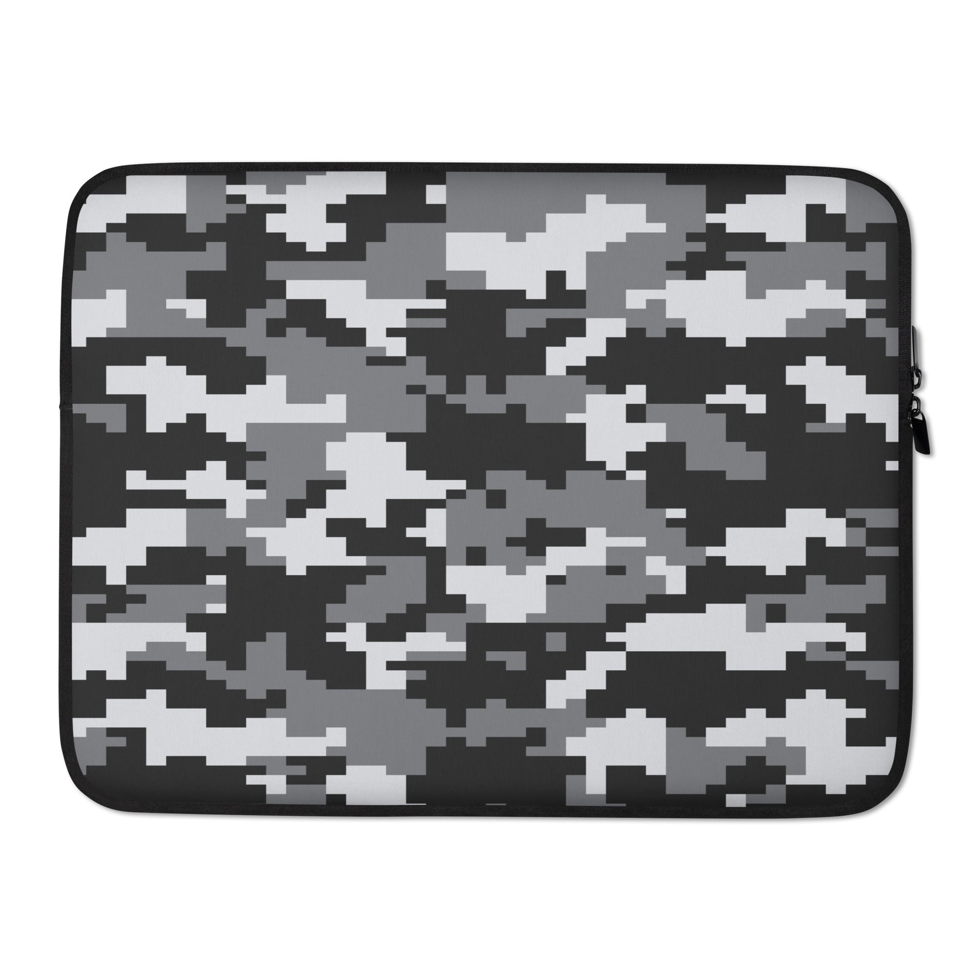 Housse ordinateur 13 pouces et 15 pouces style militaire noir et blanc