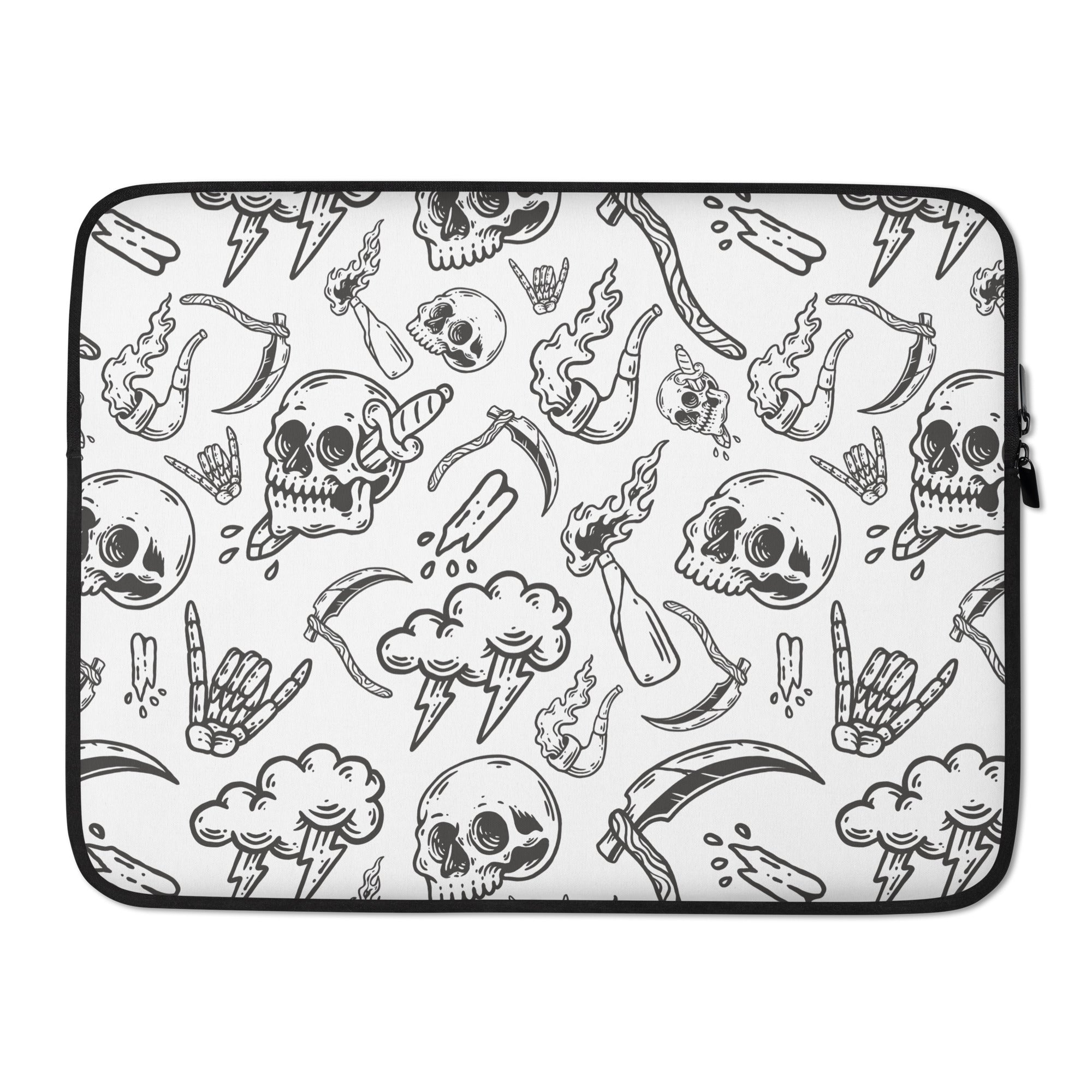 Housse ordinateur 13 pouces et 15 pouces - Têtes de morts