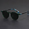 Lunettes soleil rondes vintage minimalistes et élégantes