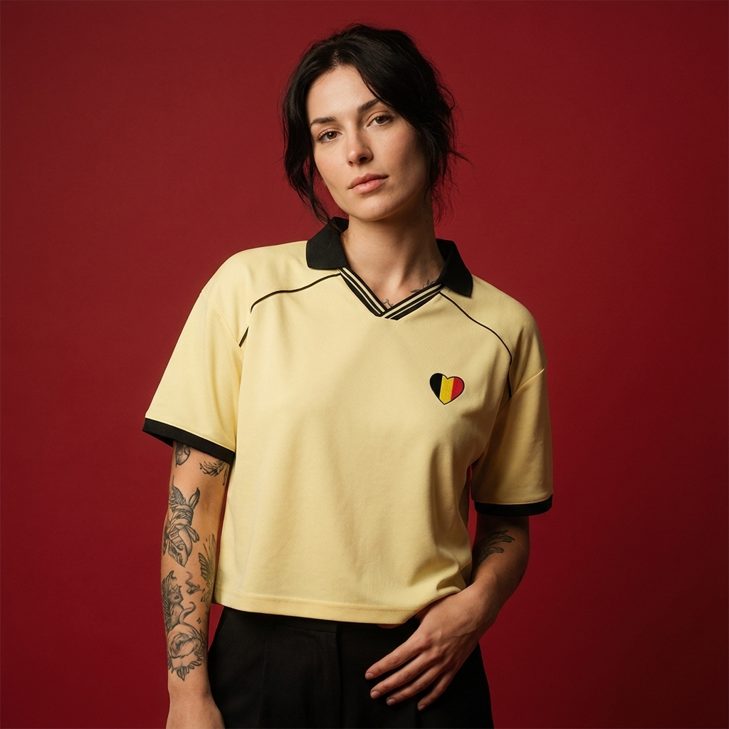 Belgium Heart Jersey Tee – Supporter la Belgique avec style