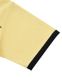 Détail du bord-côte noir de la manche du maillot foot belge femme original