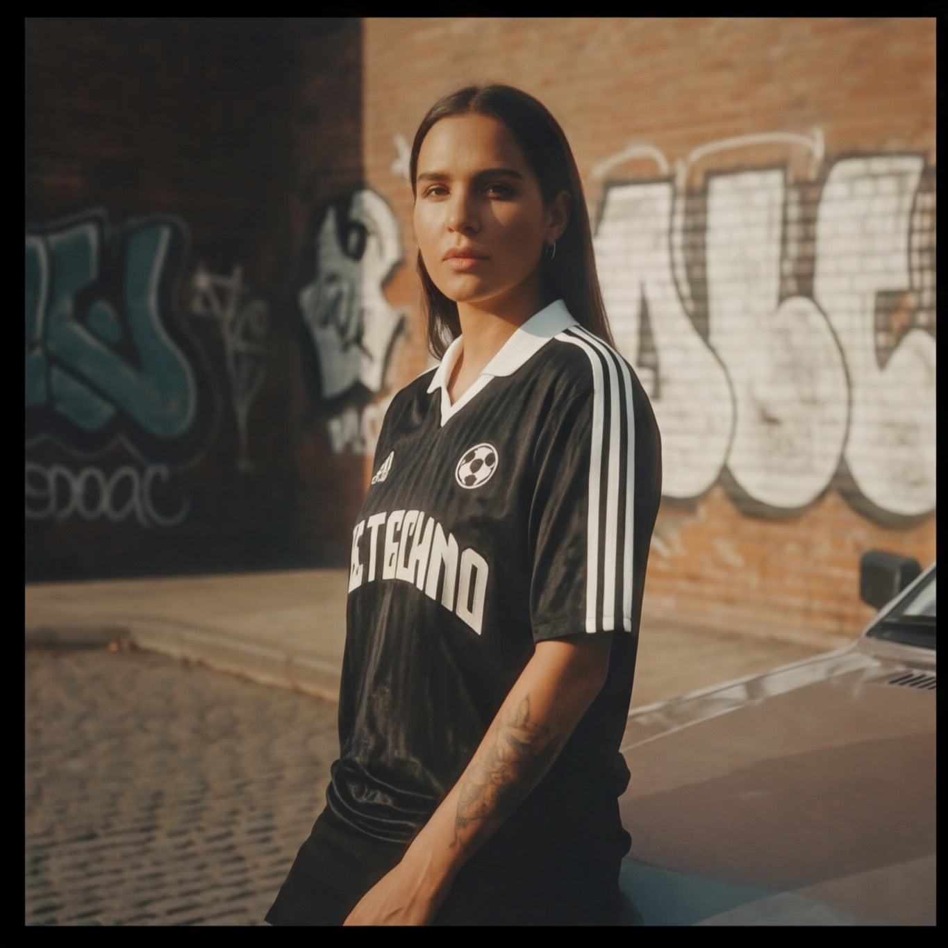 MAILLOT DE FOOTBALL FC.TECHNO - PIÈCE RARE STREETWEAR VINTAGE