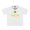 Maillot de foot oversize Wesh Pélo Heneni blanc col noir, face – CHT'M