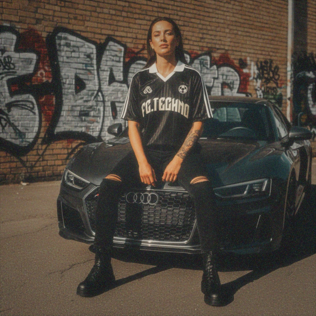 MAILLOT DE FOOTBALL FC.TECHNO - PIÈCE RARE STREETWEAR VINTAGE