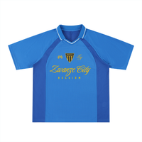 Maillot de foot streetwear Zwanze City Belgique bleu roi, vue de face