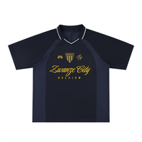 Maillot de foot streetwear Zwanze City Belgique marine, vue de face