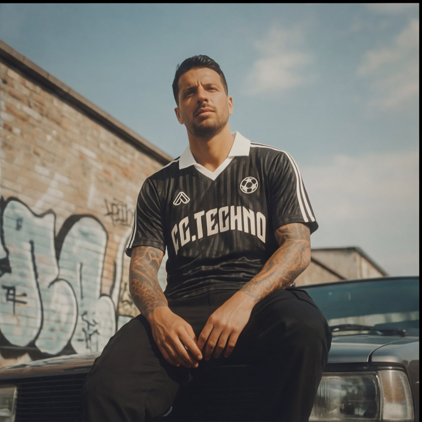 MAILLOT DE FOOTBALL FC.TECHNO - PIÈCE RARE STREETWEAR VINTAGE