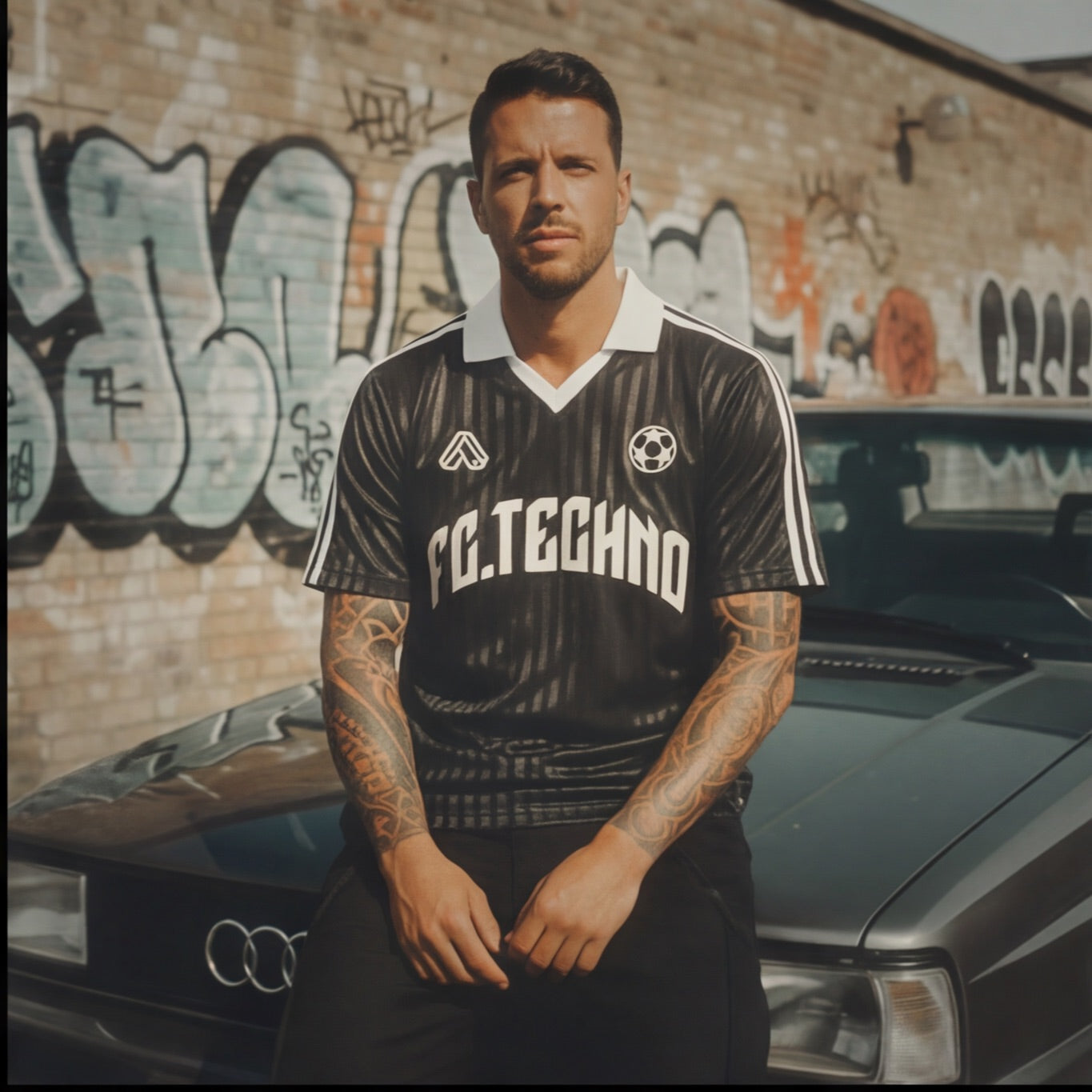 MAILLOT DE FOOTBALL FC.TECHNO - PIÈCE RARE STREETWEAR VINTAGE
