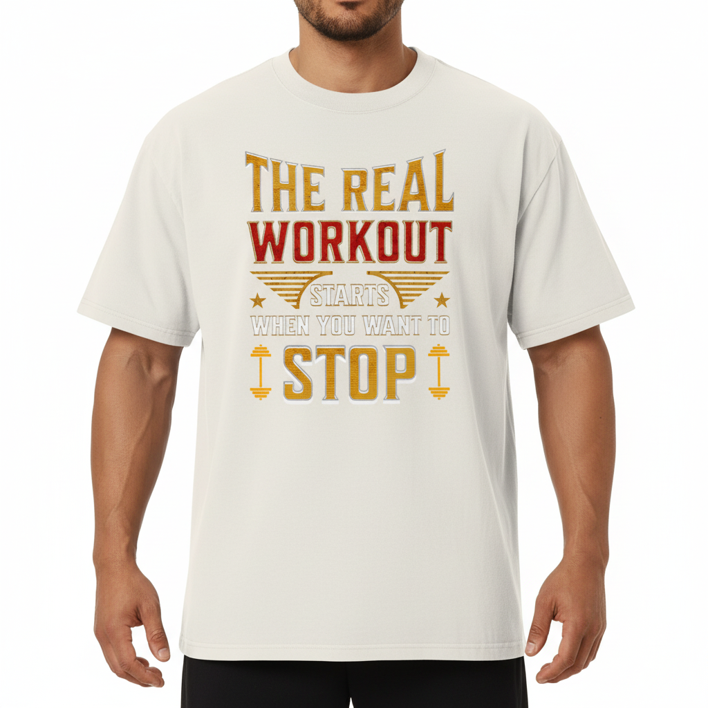 T-Shirt musculation et bodybuilding motivation - The real workout