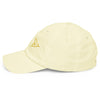 casquette tendance femme jaune brodée