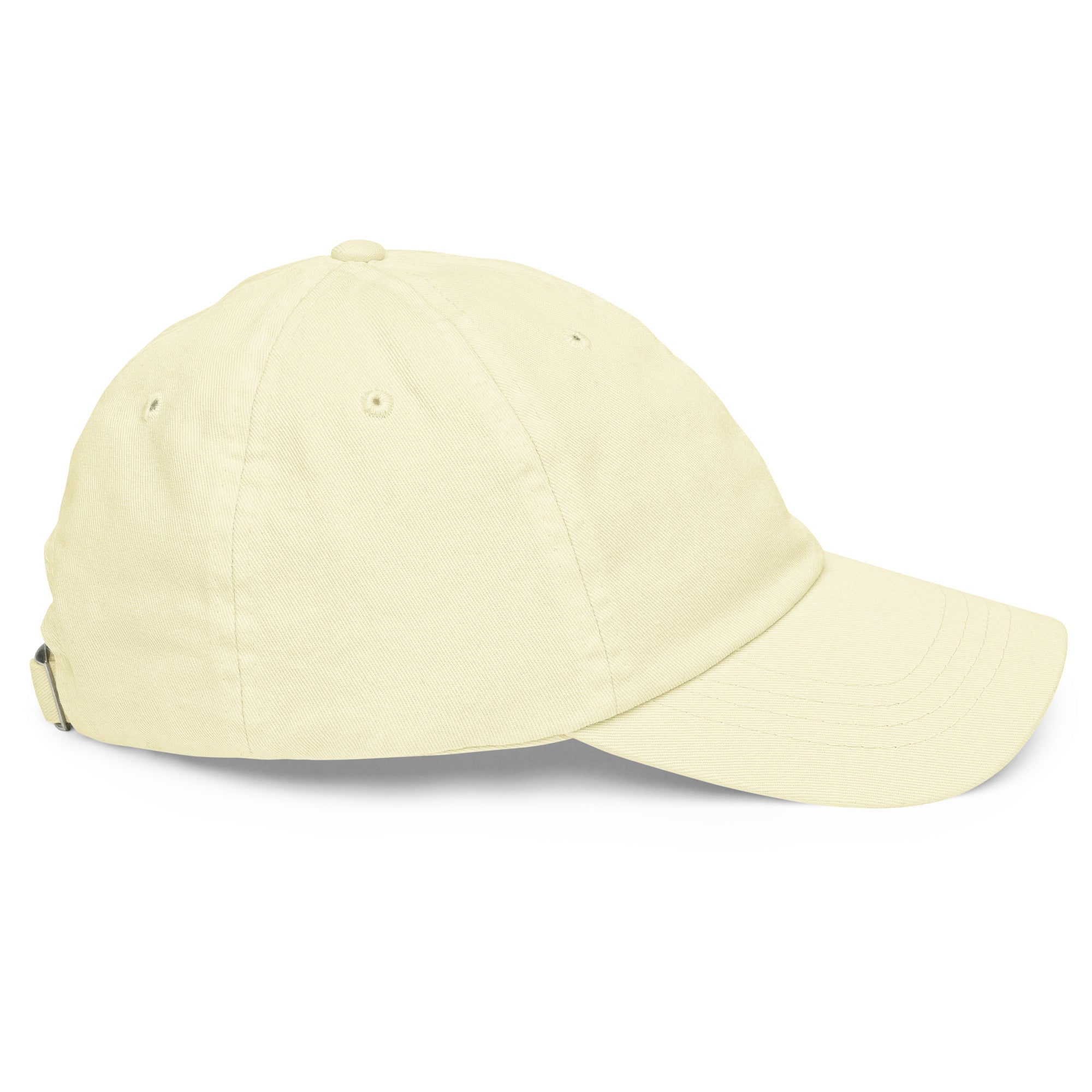 casquette jaune brodée pour femme style décontracté