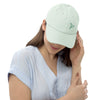 accessoire mode femme casquette verte brodée