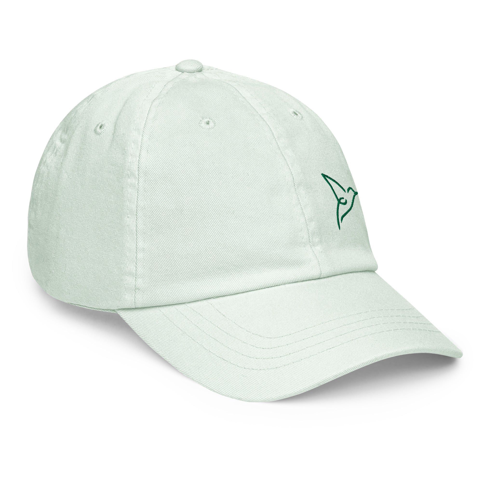 casquette verte brodée style baseball pour femme
