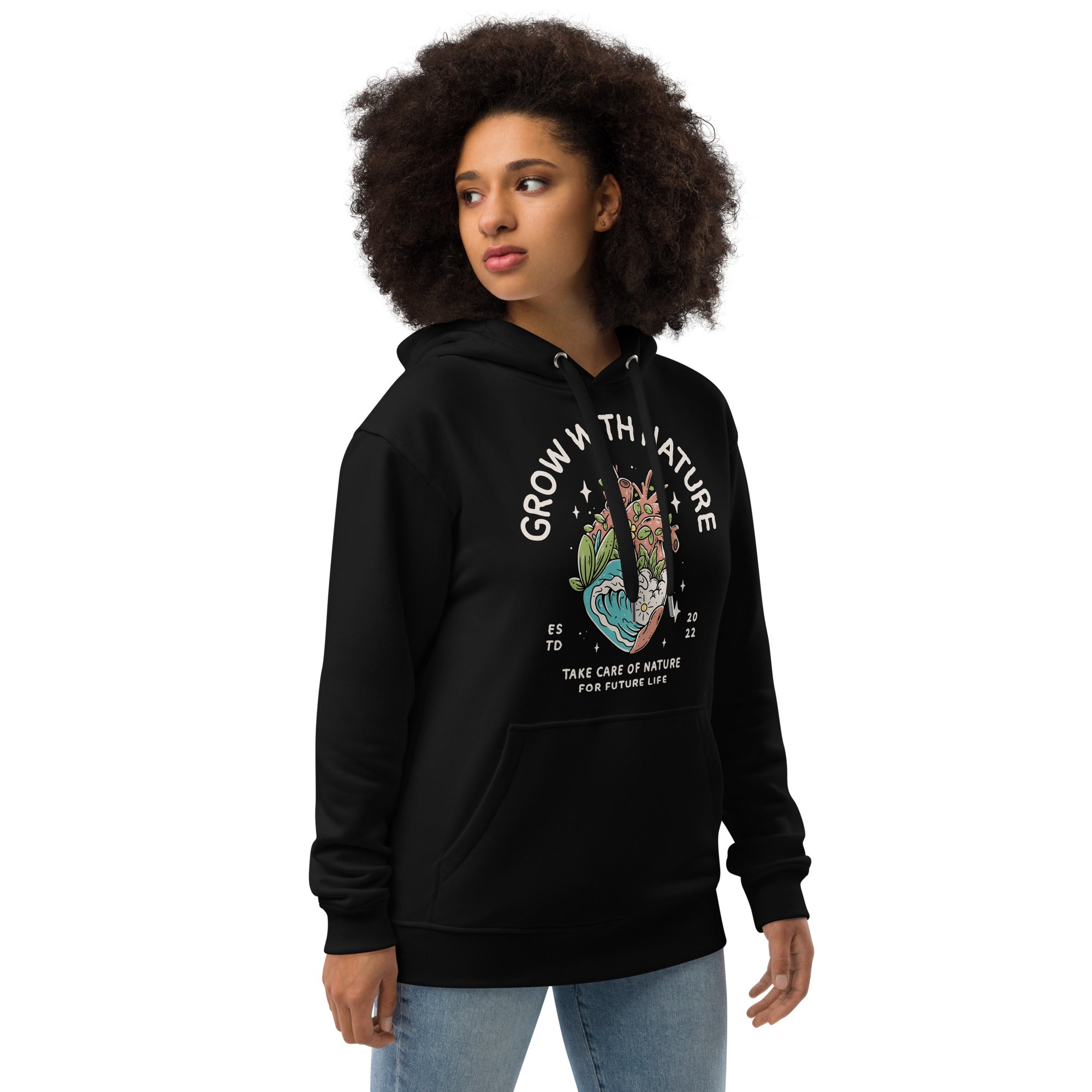 Sweat à capuche premium écologique