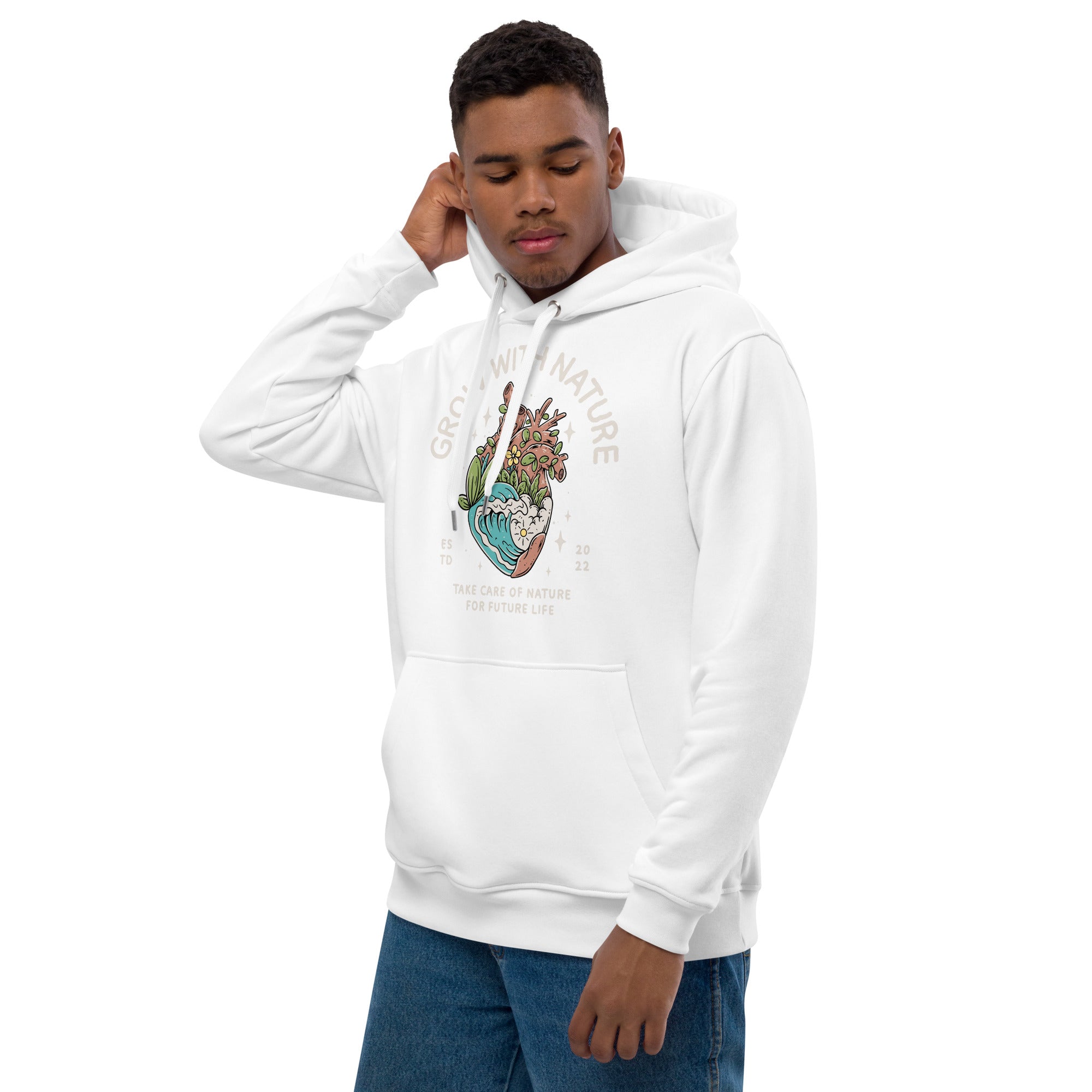 Sweat à capuche premium écologique