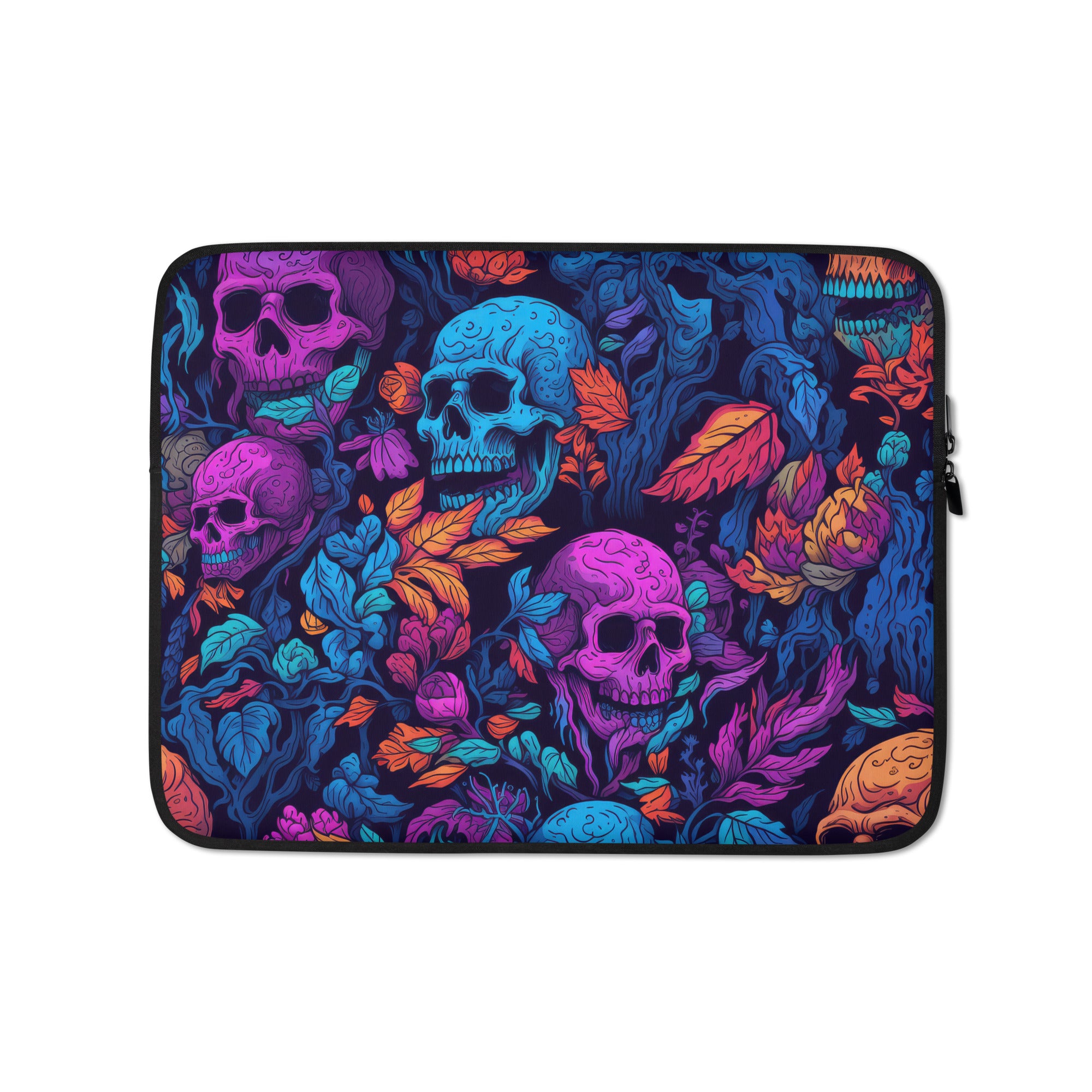 housse de protection pour ordinateur portable avec tetes de morts