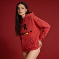 Hoodie Belgium Rouge – Lion Héraldique | Édition Coupe du Monde 2026