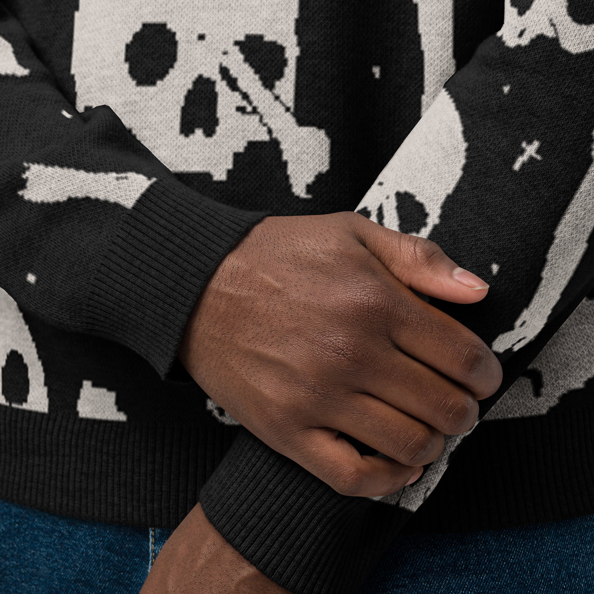 Pull en laine homme - Têtes de morts