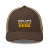 Casquette Trucker - LUCK LOVE AND A LOT OF BEER