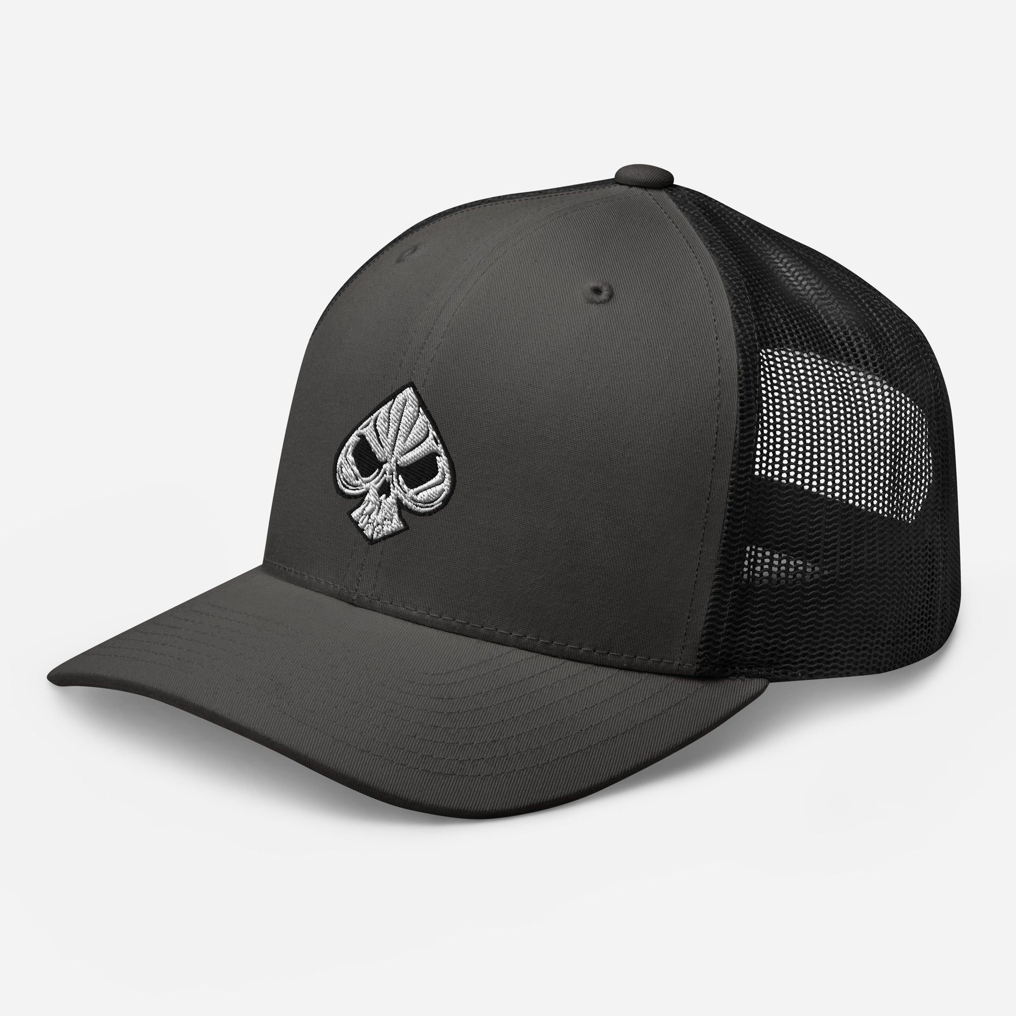 casquette trucker vintage poker skull