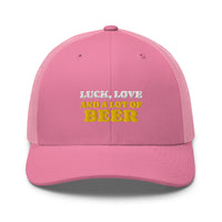 Casquette Trucker - LUCK LOVE AND A LOT OF BEER