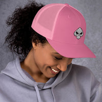 casquette noire poker skull