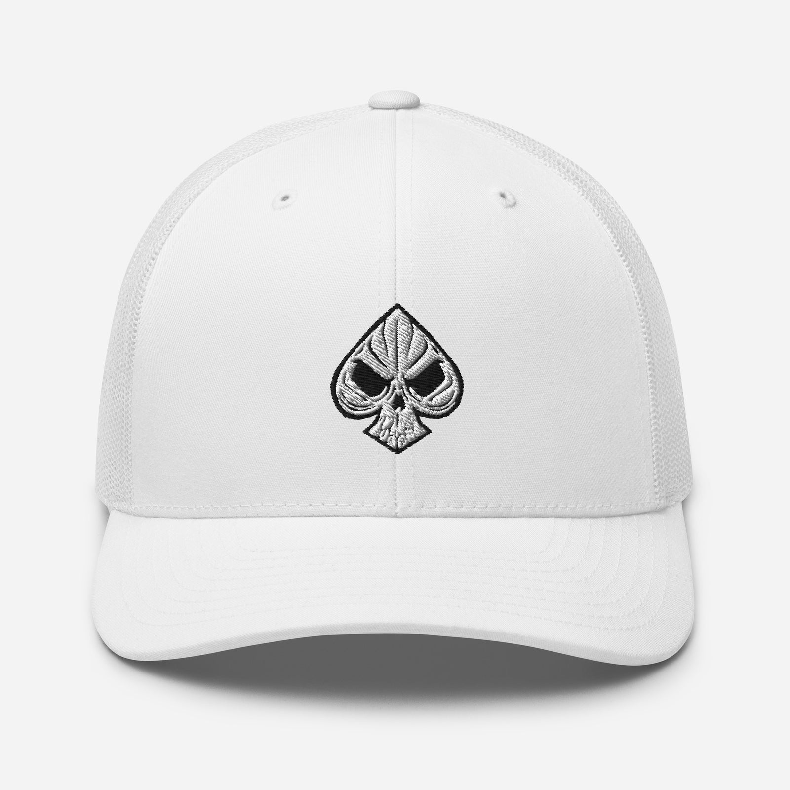 casquette trucker poker skull