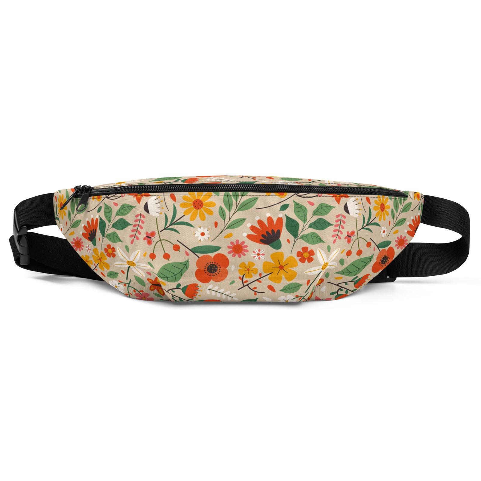 Sac banane fleurs champêtres colorées
