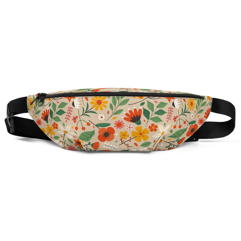 Sac banane fleurs champêtres colorées