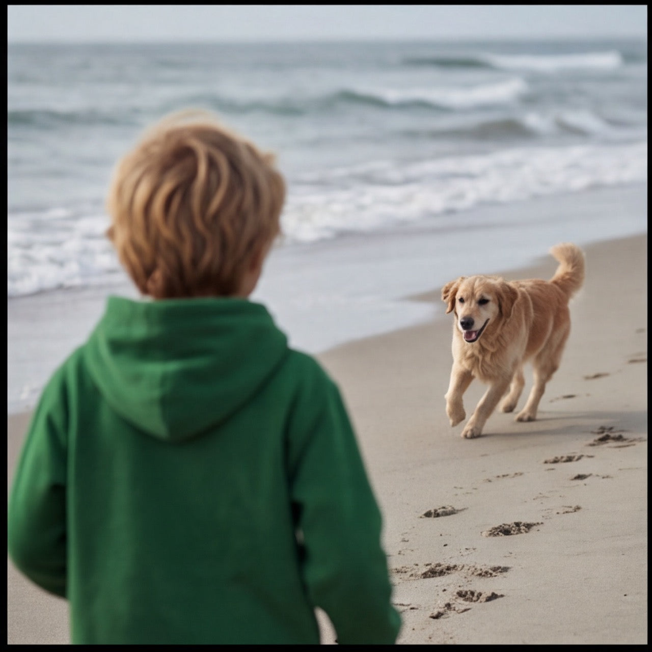 Sweat à Capuche Vert Scout Enfant - Pull Oversize Résistant pour Activités Outdoor
