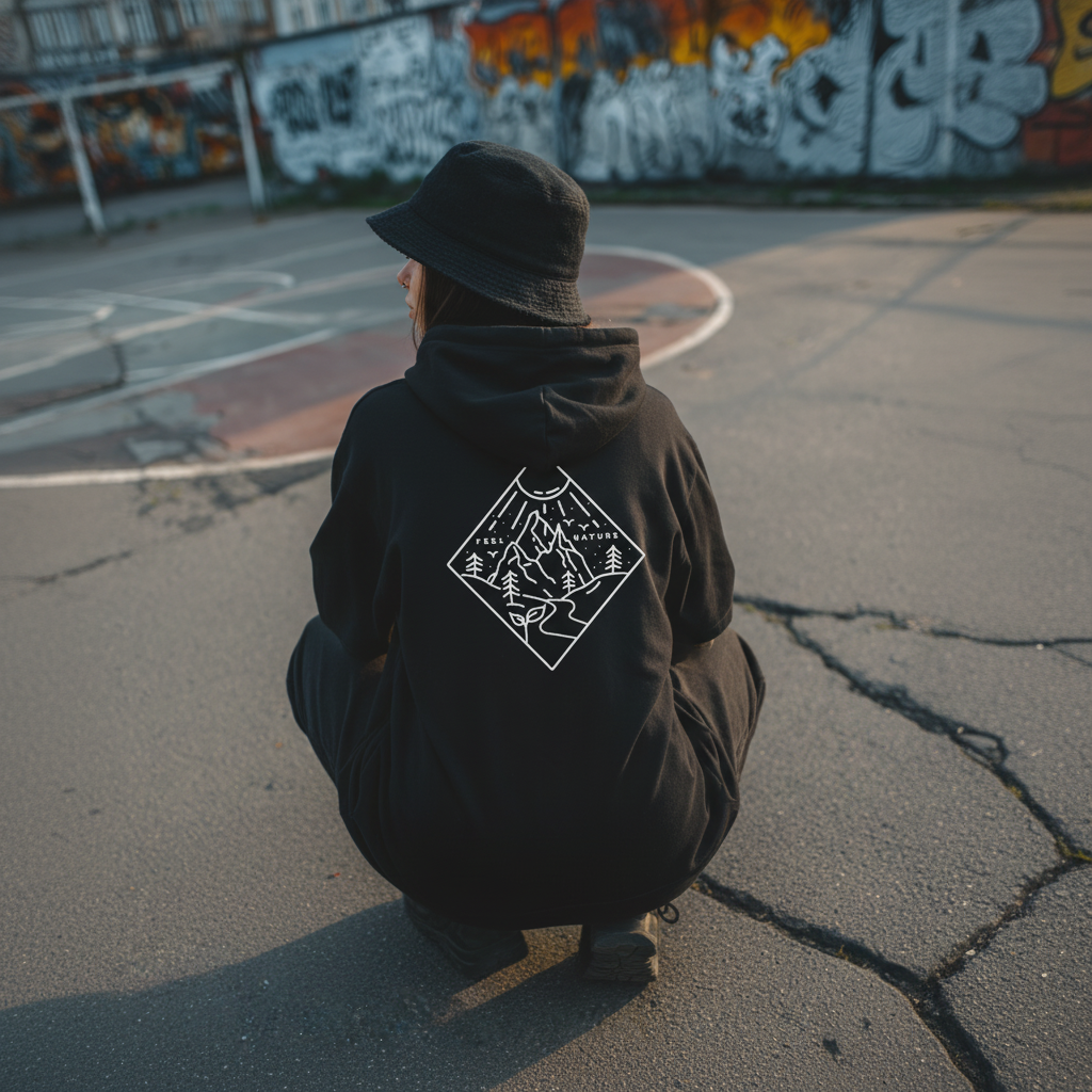 Pull à capuche - Please Think.