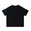 T-shirt belge original Bien ou Bien noir, dos uni avec bandes blanches raglan
