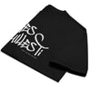 T-shirt humour belge Mes Couilles Ti plié, détail du coton lourd 220 g/m2 et de l'impression